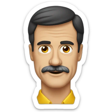 Pedro sanchez presidente españa sin bigote sticker