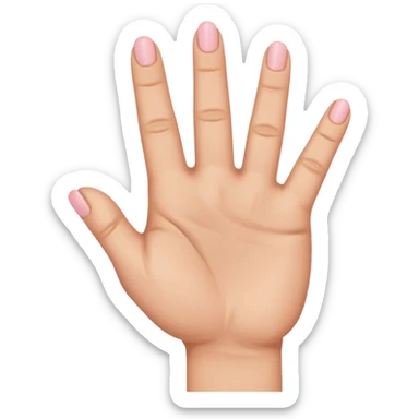 Hand with only the middle finger, the thumb, and the pinky sticking out. The ring and index fingers are down sticker