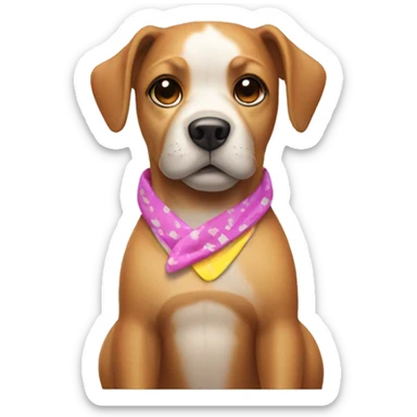 Dog wearing a bikini sticker