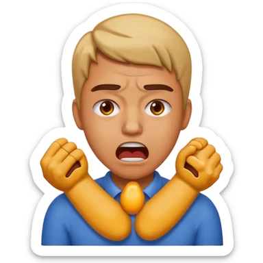 You know that thing were people pretend it choke themselves to signify anoiance. Could you make me an emoji to use sticker