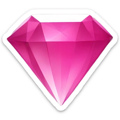 small hot pink diamond shape sticker