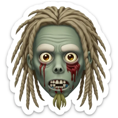 create zombie with dreadlocks have some of the drealocks cover his face now add a nose ring sticker
