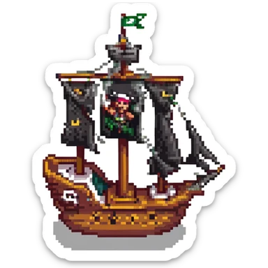pirate ship sticker
