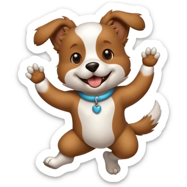 dancing dog or puppy sticker