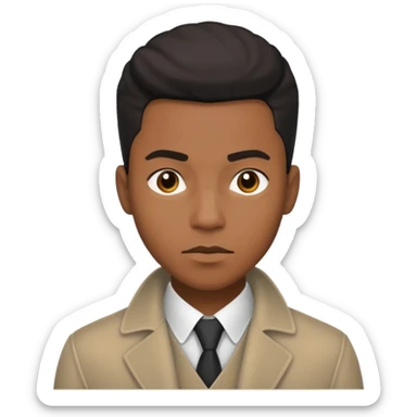 black young adult male using their financial income on lifestyle and aesthetics  sticker