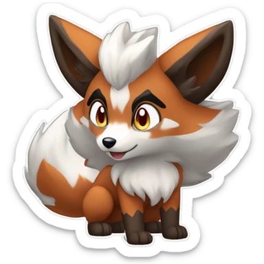 Lycanroc Vulpix Rocruff sticker