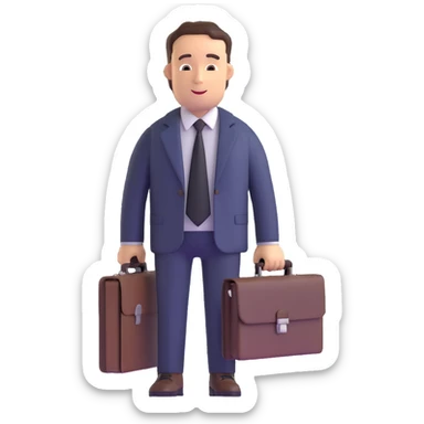 Dad with a tie and briefcase sticker