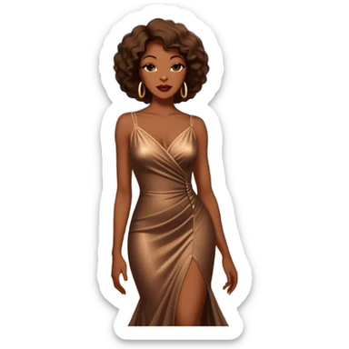 Black woman jazz singer performing outside a jazz club in Paris at night, street lamps, Parisian architecture sticker