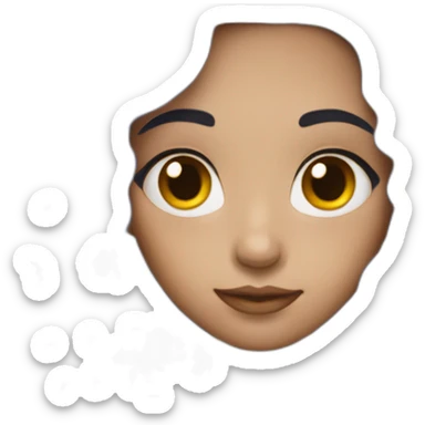 Blu-hair-black-eyes-girl sticker