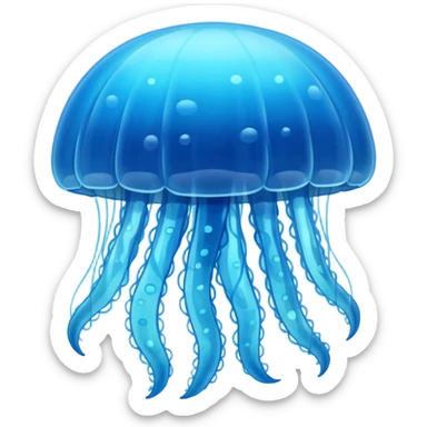Jellyfish all sky blue  sticker