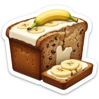 Oat milk coffee and banana bread sticker