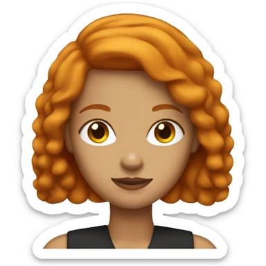 Girl boss with ginger hair  sticker