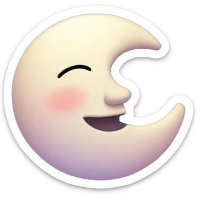 Half Moon & miniature stars surrounding sticker