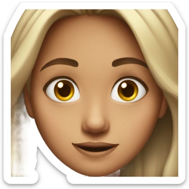 Girl with cute eyes spinning  sticker