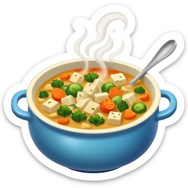 yummy soup in bowl sticker