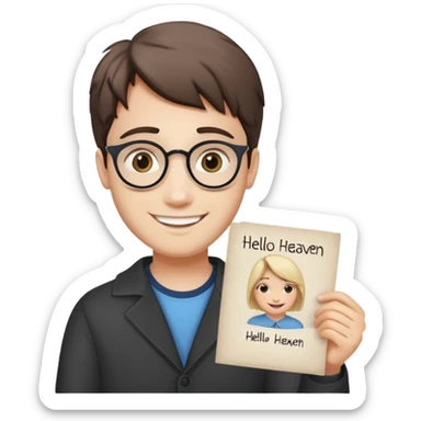 Harran Potter olsun elinde kağıt olsun kağıtta merhaba cennet yazsın sticker