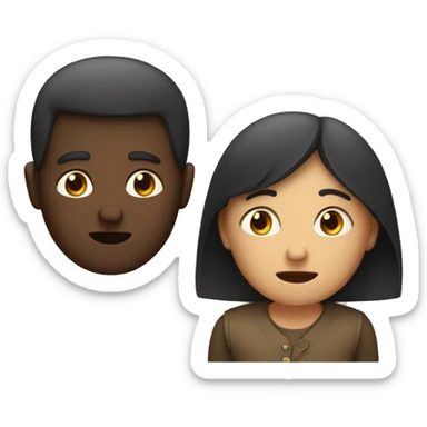 Two people having a awkward conversation  sticker