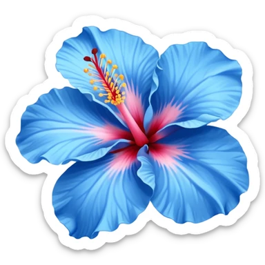 hibiscus flower blue sticker
