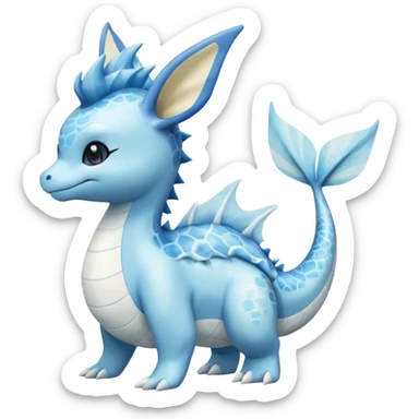 Mezprit-Primarina-Lapras-Vaporeon-Pokémon, full body sticker