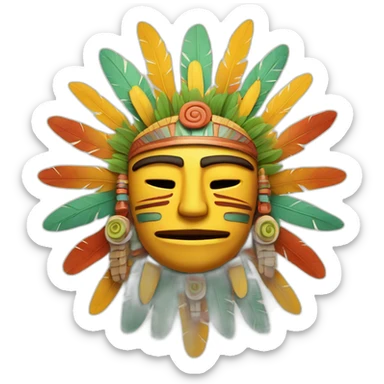 Huitzilopochtli and Sun sticker