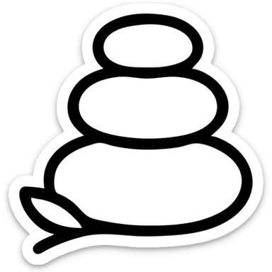 icon on the theme of yoga stones classes.  sticker