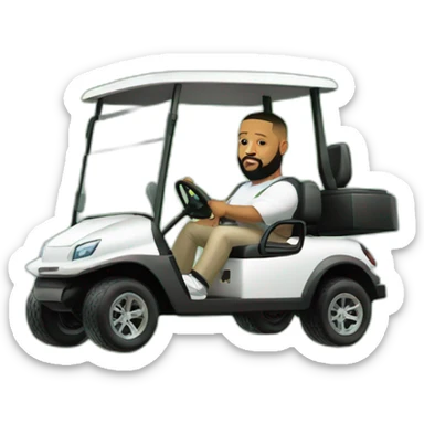 dj khaled driving golf cart sticker