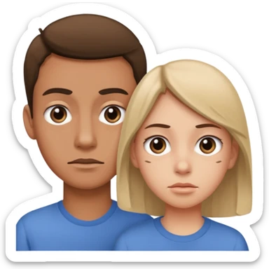 Indifference - lack of interest, concern, or sympathy - teenager rolling eyes with parent behind them sticker