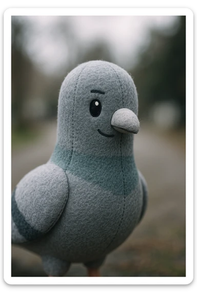 plush pigeon sticker