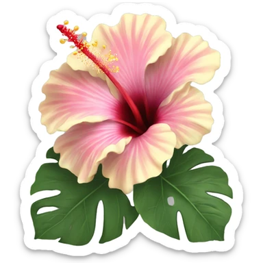 Hibiscus flower ￼ sticker