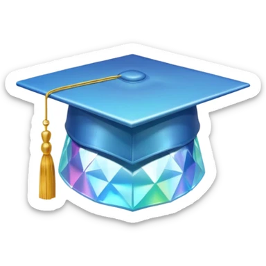 graduate cap hologram sticker