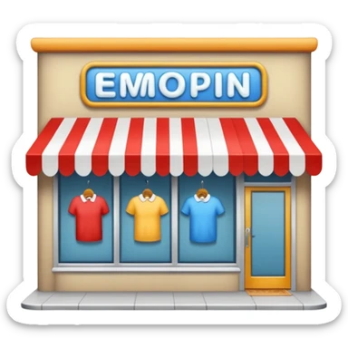 clothing store on the street sticker