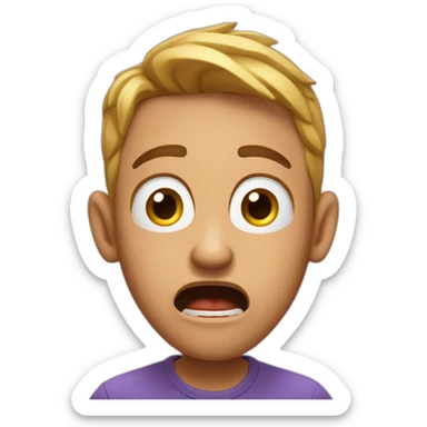 pretends to be shocked sticker