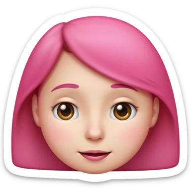 shy face emoji, apple style, eyes glancing sideways, small smile, pink cheeks sticker