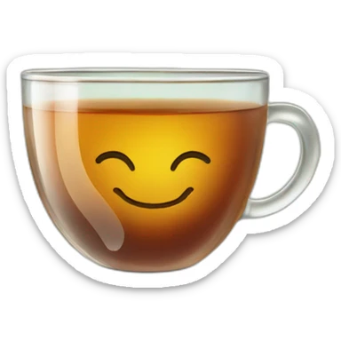 cup of tea with tea bag sticker