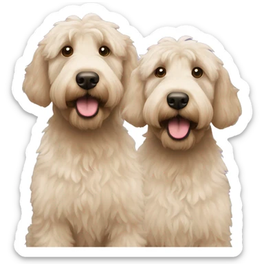 two labradoodles sticker