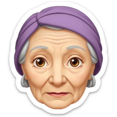 Old Lady 54 age sticker