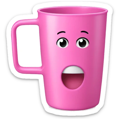 Pink 40 tumbler cup with handle sticker