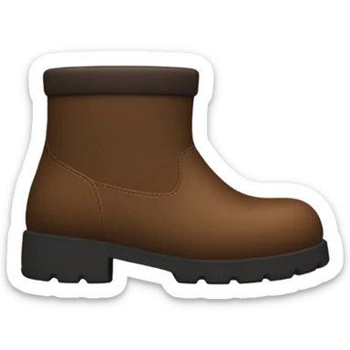 knee high chunky brown boots sticker