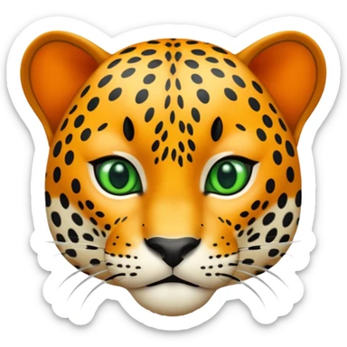 A high-resolution photo-realistic digital illustration of a young jaguar, chest upward A high-resolution, photo-realistic digital illustration of a majestic young jaguar sticker