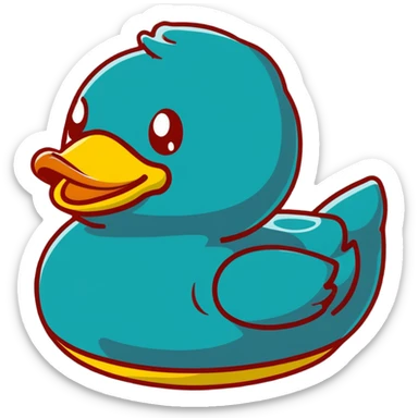 yellow rubber duck toy sticker