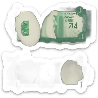 1 Saudi riyal currency sticker