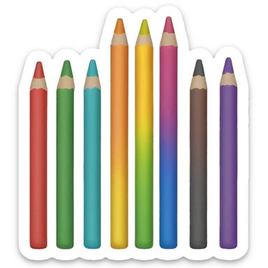Rainbow crayons  sticker