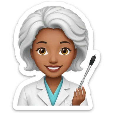 Black woman beautician sticker