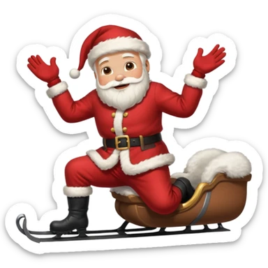Santa sliding sticker