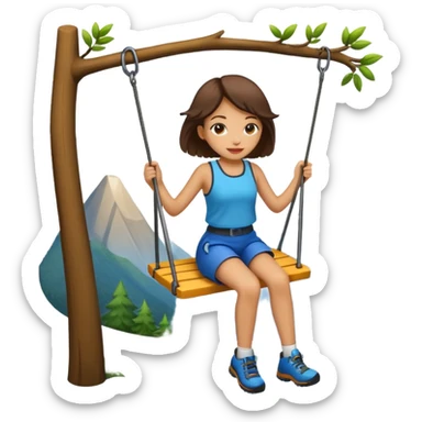 swing hike mixed girl  sticker