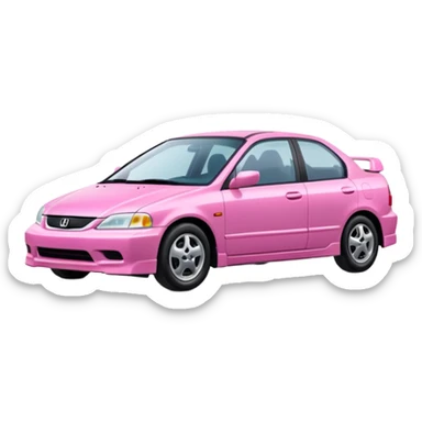 2000 honda civic pink sticker