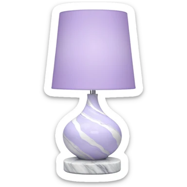 Lavender pastel purple and marble white aesthetic decoration lamp sticker