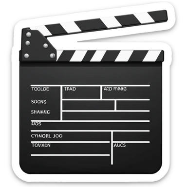 extreme minimalist clapperboard, outline only, no internal details, pure simplicity sticker
