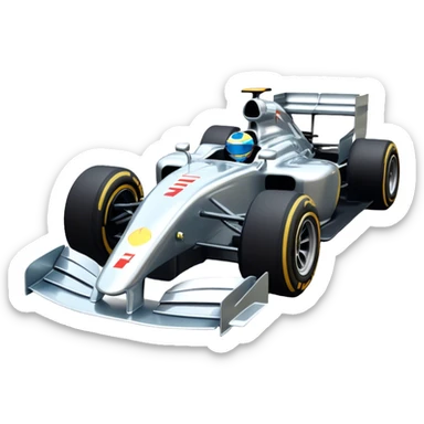 Realistic f1 racecar sticker