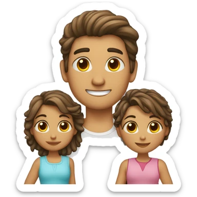 Una pareja joven y las dos son niñas, las dos son blancas y una con pelo lacio y abajo ruso y la otra con el pelo rizo pero para abajo sticker